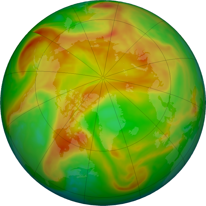 Arctic ozone map for 06 May 2017